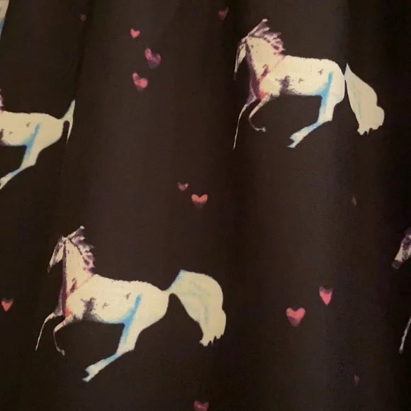 Horse Dress Rainbow Heart Modcloth 2x - Picture 12 of 13